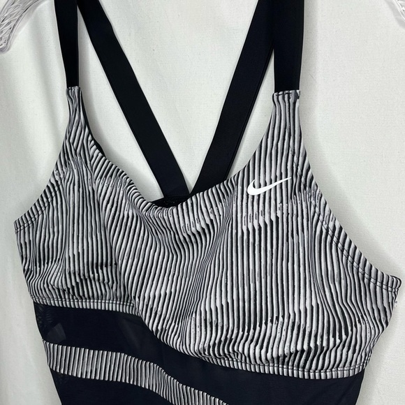 Nike women’s sport racerback one piece swimsuit mesh 12 Large free shipping - Picture 3 of 8